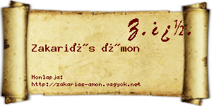 Zakariás Ámon névjegykártya